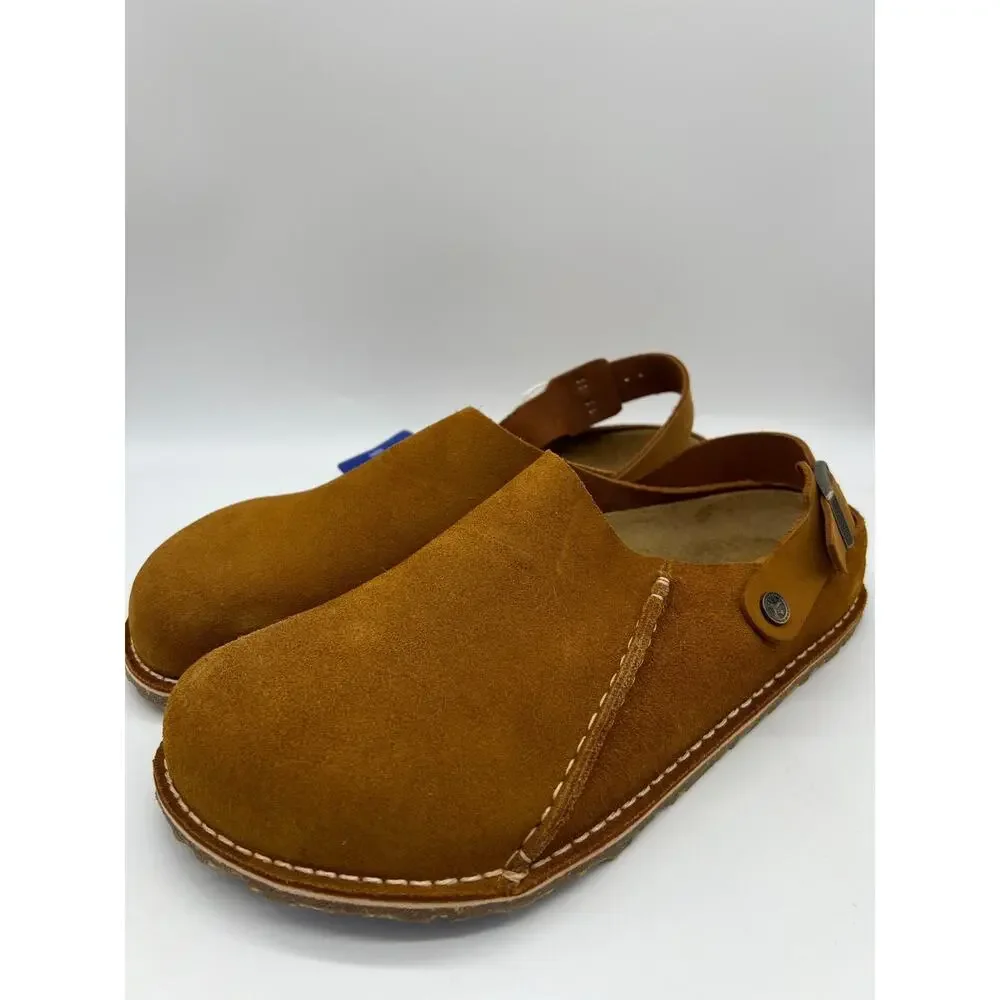 Birkenstock Lutry Premium Suede Leather Clog Mink Men's Size 12 New